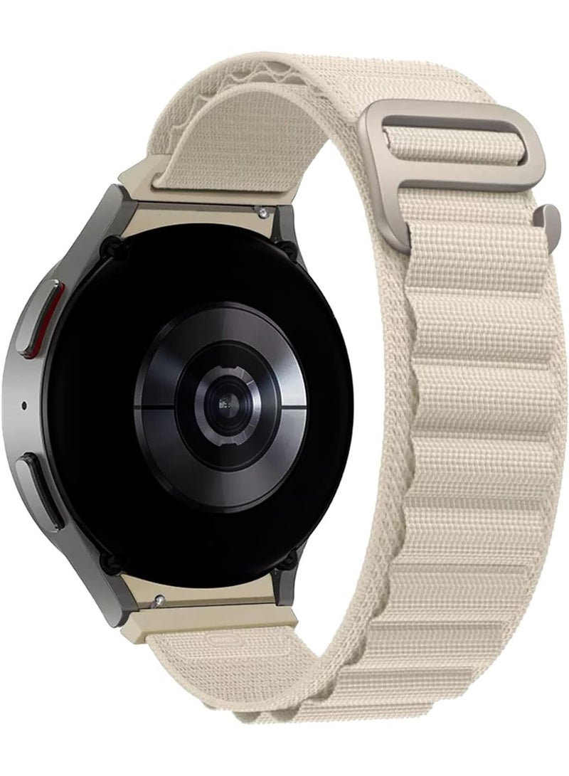 Nylon Loop Watch Band, 42/44/45/49mm, Compatible with CMF by Nothing Watch Pro Smartwatch, Sport Hook Band, Beige - Image 2